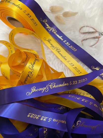 5/8” Wedding Favors Printed Ribbons