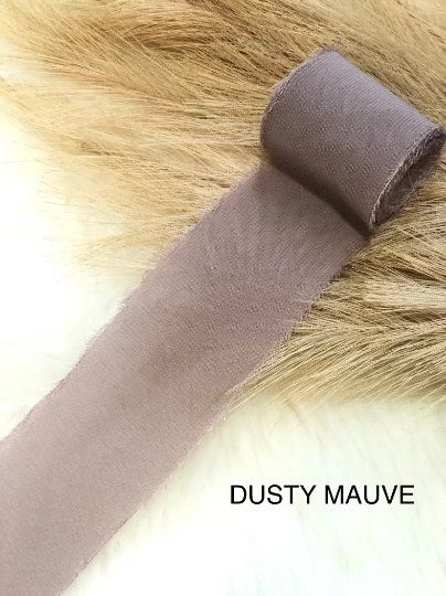 40mm Frayed Edge Chiffon Ribbon