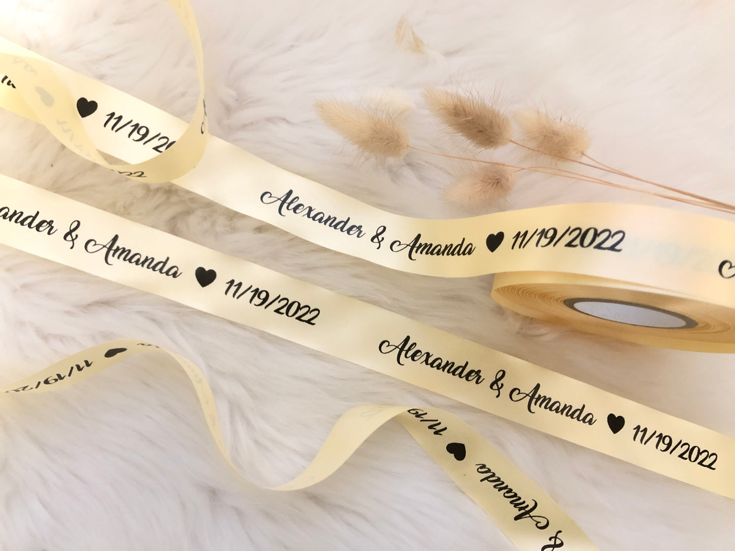 5/8” Wedding Favors Printed Ribbons