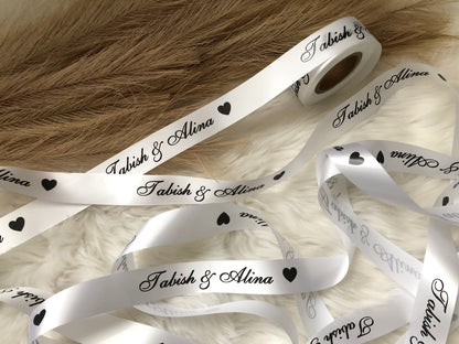 5/8” Wedding Favors Printed Ribbons